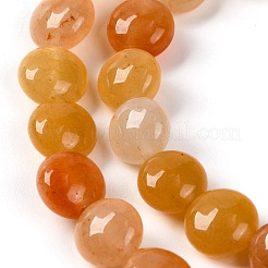 天然石トパーズ翡翠ビーズ連売り  フラットラウンド  7.5~8x4.5~5mm  穴：1.2mm  約50~51個  14.57~15.35インチ（37~39cm）&nbsp;G-T047-A13-01