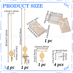2Pcs 2 Styles Wing Alloy Pendant Decorations with Oval Tray&nbsp;HJEW-GA00049-01