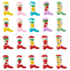 20Pcs 10 Styles Fruit Theme Boot Baking Paint Glass Enamel Beads&nbsp;LAMP-TA0002-78C