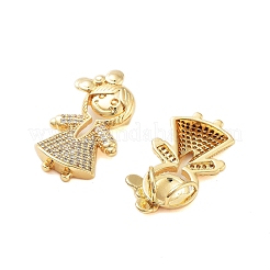 Rack Plating Brass Clear Cubic Zirconia Pendants&nbsp;KK-S379-09G-B