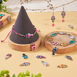 48Pcs 12 Colors Alloy Enamel Connector Charms&nbsp;FIND-TA0002-26