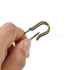 鉄キルトピンブローチパーツ  アンティークブロンズ  70x16~18x6mm  穴：5~6mm&nbsp;E028Y-NFAB