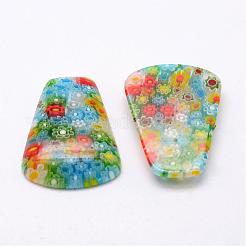 Handmade Millefiori Glass Cabochons&nbsp;LAMP-G121-31