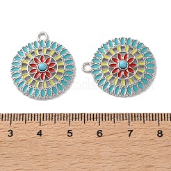 Bohemia Tibetan Style Alloy & Enamel & Acrylic Pendants&nbsp;FIND-T074-04AS