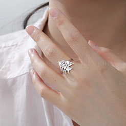 304 Stainless Steel Cuff Open Rings&nbsp;WG669A8-01