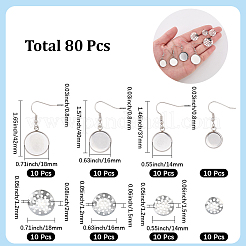 40Pcs 4 Styles 304 Stainless Steel Earring Hooks&nbsp;DIY-SC0033-76