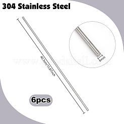 304ステンレス鋼丸棒  ステンレス鋼色  403x6mm&nbsp;STAS-WH0430-35P-01