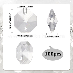 100Pcs Octagon Sew on Glass Rhinestone&nbsp;GLAA-SP0001-82A-02