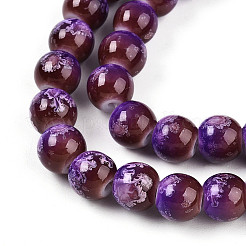 Baking Paint Glass Beads Strands&nbsp;DGLA-N008-8mm-03