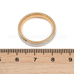 304ステンレススチール指輪  言葉で永遠に愛し  ゴールデン·ステンレス鋼色  4mm  内径：18mm&nbsp;RJEW-S651-02GP