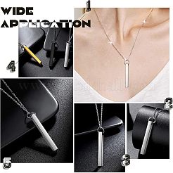 304ステンレスペンダント  バー  ミックスカラー  35x3x3mm  穴：1.5mm  6個/箱&nbsp;STAS-UN0011-18