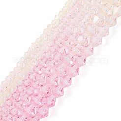 12 Strands 3 Styles Gradient Color Baking Paint Glass Bead Strands&nbsp;DGLA-TA0001-21C