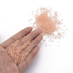 ガラスシリンダービーズ  シードビーズ  透明なつや消し色  丸い穴  ダークサーモン  1.5~2x1~2mm  穴：0.8mm  約8000個/袋  約1ポンド/バッグ&nbsp;SEED-S047-H-004