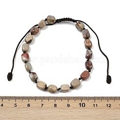 Natural Shoushan Stone Beads Braided Bead Bracelets for Men Women&nbsp;BJEW-D360-01D