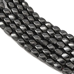 Grade AA Magnetic Synthetic Hematite Twist Bead Strands&nbsp;G-G644-A-09