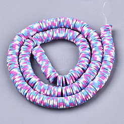 Handmade Polymer Clay Beads Strands&nbsp;CLAY-R091-8mm-01