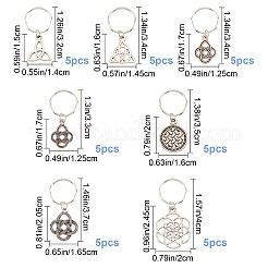 7 Bags 7 Styles Alloy Dreadlocks Beads&nbsp;OHAR-CP0001-08
