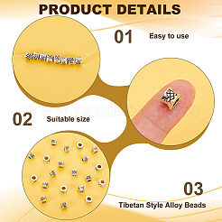 200Pcs Tibetan Style Alloy Beads&nbsp;FIND-PH0019-99