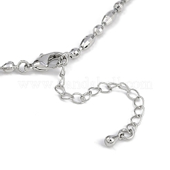 Rack Plating Brass Oval Link Chain Necklaces for Women&nbsp;NJEW-K382-13B-P