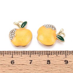 Rack Plating Alloy Crystal Rhinestone Enamel Pendants&nbsp;PALLOY-T091-29A