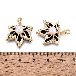 Alloy with ABS Imitation Pearl & Crystal Rhinestone & Acrylic Pendants&nbsp;PALLOY-Q466-04G-06