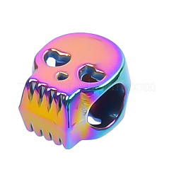 Alloy European Beads&nbsp;SKUL-PW0003-15