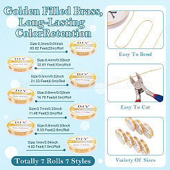 7 Rolls 7 Styles Copper Wire&nbsp;CWIR-TA0001-08