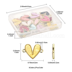 18Pcs 9 Colors Alloy Acrylic Connector Charms&nbsp;FIND-FS0004-33