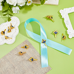 12Pcs Cross with Peace Dove Enamel Pins&nbsp;JEWB-FH0002-13