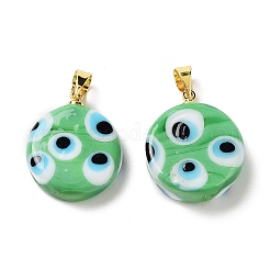 Handmade Evil Eye Lampwork Pendants&nbsp;LAMP-F030-01G-05