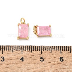 Brass Pave Cubic Zirconia Pendants&nbsp;KK-A291-05G