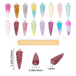 32Pcs Resin Pendants&nbsp;RESI-SC0001-87