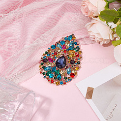 1Pc Alloy Rhinestone Brooches&nbsp;JEWB-MA0001-02A