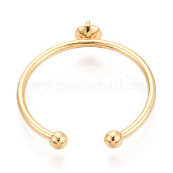 Brass Cup Peg Ring Settings&nbsp;KK-N274-35G