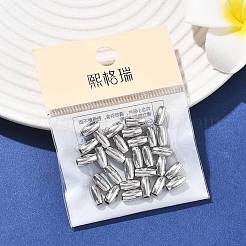 シェグレイスの真鍮ビーズ  バレル  カドミウムフリー＆ニッケルフリー＆鉛フリー  プラチナメッキ  8x4mm  穴：2mm&nbsp;XGRPCH748-192P