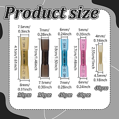 160Pcs 5 Colors BHT Copper Waterproof Electrical Butt Splice Wire Terminals&nbsp;DIY-GA0009-37