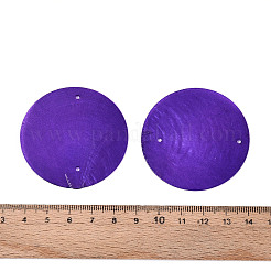 Spray Painted Natural Capiz Shell Connector Charms&nbsp;SSHEL-N039-03-01A