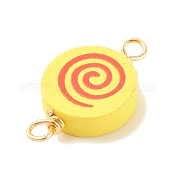 Spray Painted Wood Connector Charms&nbsp;PALLOY-JF01427-17