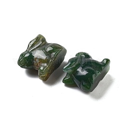 天然インディアンアゲート彫刻人形  ホームオフィスのデスクトップ装飾用  兎  11~13x23~24x17~19mm&nbsp;DJEW-L023-E11