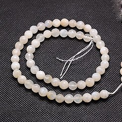Natural White Moonstone Beads Strands&nbsp;G-G549-6mm-01