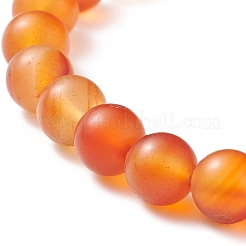 Natural Carnelian Round Beaded Stretch Bracelet&nbsp;BJEW-JB08644