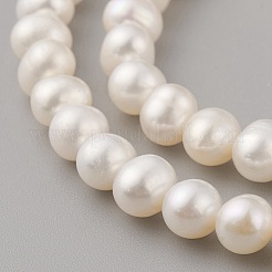 天然養殖淡水パールビーズ連売り  ポテト  貝殻色  6~7x5.5~6mm  穴：0.5mm  約57個/連  13.39インチ（34cm）&nbsp;PEAR-G007-32
