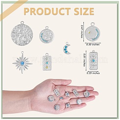 14Pcs 7 Styles 304 Stainless Steel Pendants&nbsp;STAS-SZ0002-78P