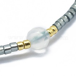 Adjustable Natural Agate Braided Bead Bracelets&nbsp;BJEW-F391-A16