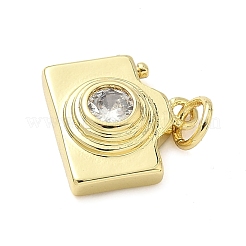 Brass Pave Cubic Zirconia Pendants&nbsp;KK-Z120-58B-G