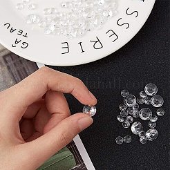 アクリルラインストーン尖底カボション  多面カット  ダイヤモンド形状  透明  4x2.5mm  6x3mm  8x4mm  10x5mm  12x7.5mm  4850個/袋&nbsp;GACR-NB0001-01
