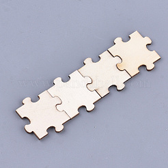 ウッドカボション  パズル  アンティークホワイト  40x40x3mm&nbsp;WOOD-S040-100B