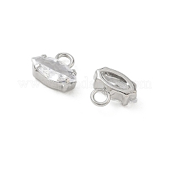 Brass Pave Clear Cubic Zirconia Charms&nbsp;CU-CBAD360-04P-03