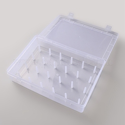 PPプラスチック層オーガナイザーボックス  多目的収納ボックス  透明  28.5x19.5x6cm  内径：27x18.3のCM&nbsp;CON-WH0089-274