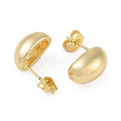 201 Stainless Steel Oval Stud Earrings&nbsp;EJEW-I309-18G